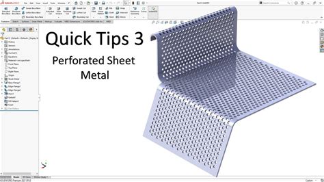 solidworks perforated sheet metal|how to make perforated sheet metal.